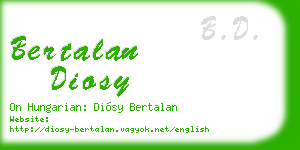bertalan diosy business card