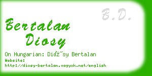 bertalan diosy business card